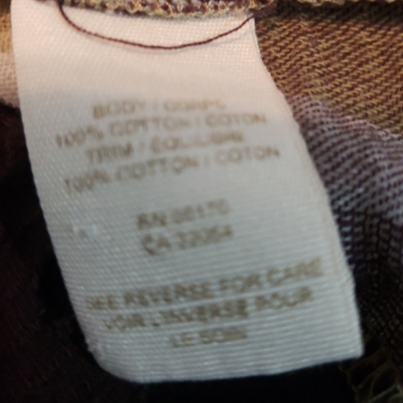 Free People Top Size Small Long Sleeve Plaid Button Down Shirt Crochet Open Back - Picture 5 of 6